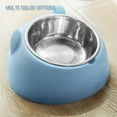 thumbnail image 4 of Pet Feeder Raised Cat Bowl Food Feeder Neck Protective Bowl Dog Kitten Food Dish Pet Supplies Anti Slip Metal Blue, 4 of 8