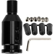Gear Shift Knob Adapter, Universal Car Shift Knob Adapter for Non Threaded Shifters 12x1.25 (Black)
