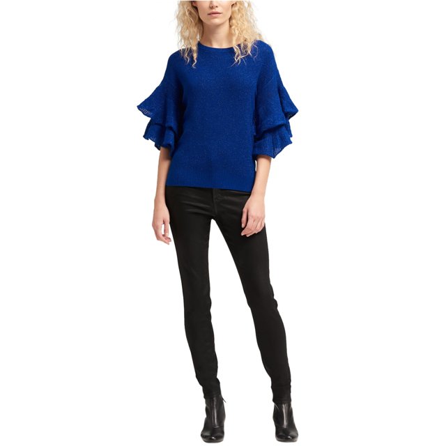 Suéter de Manga con volantes DKNY Azul Extragrande