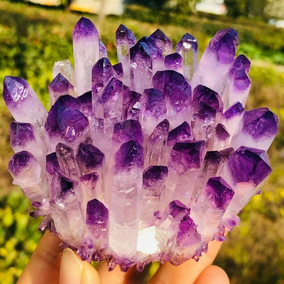 MATROOY 300-400G Large Crystal Amethyst Phantom Cluster Healing Mineral Rocks Specimens