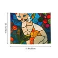 thumbnail image 6 of Zufioo Stained Glass Cat Art Print Wall Decoration Tapestry 29x37in, Indoor Outdoor Dormitory Background Decoration Wall Hanging Home Furnishings, 6 of 8