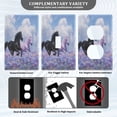 thumbnail image 3 of Light Switch Cover Switch Plate Outlet Cover Plug Cover for Electrical Unused Outlet Cover Black Horse and Pink Unicorn, 3 of 6