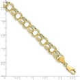 thumbnail image 3 of Avariah Diamonds 10k Yellow Gold Hollow Double Link Charm Bracelet - 7", 3 of 5