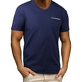 thumbnail image 2 of Hinvhai Men's Casual Henley Shirt Short Sleeve Summer V Neck Solid T-Shirt Tops Whith Pocket Navy XL(XL), 2 of 9