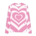 thumbnail image 4 of BLVB Girls Valentine Shirts Casual Basic Tees Long Sleeve Crewneck Heart Tops Blouse for Kids 3-14T, 4 of 5