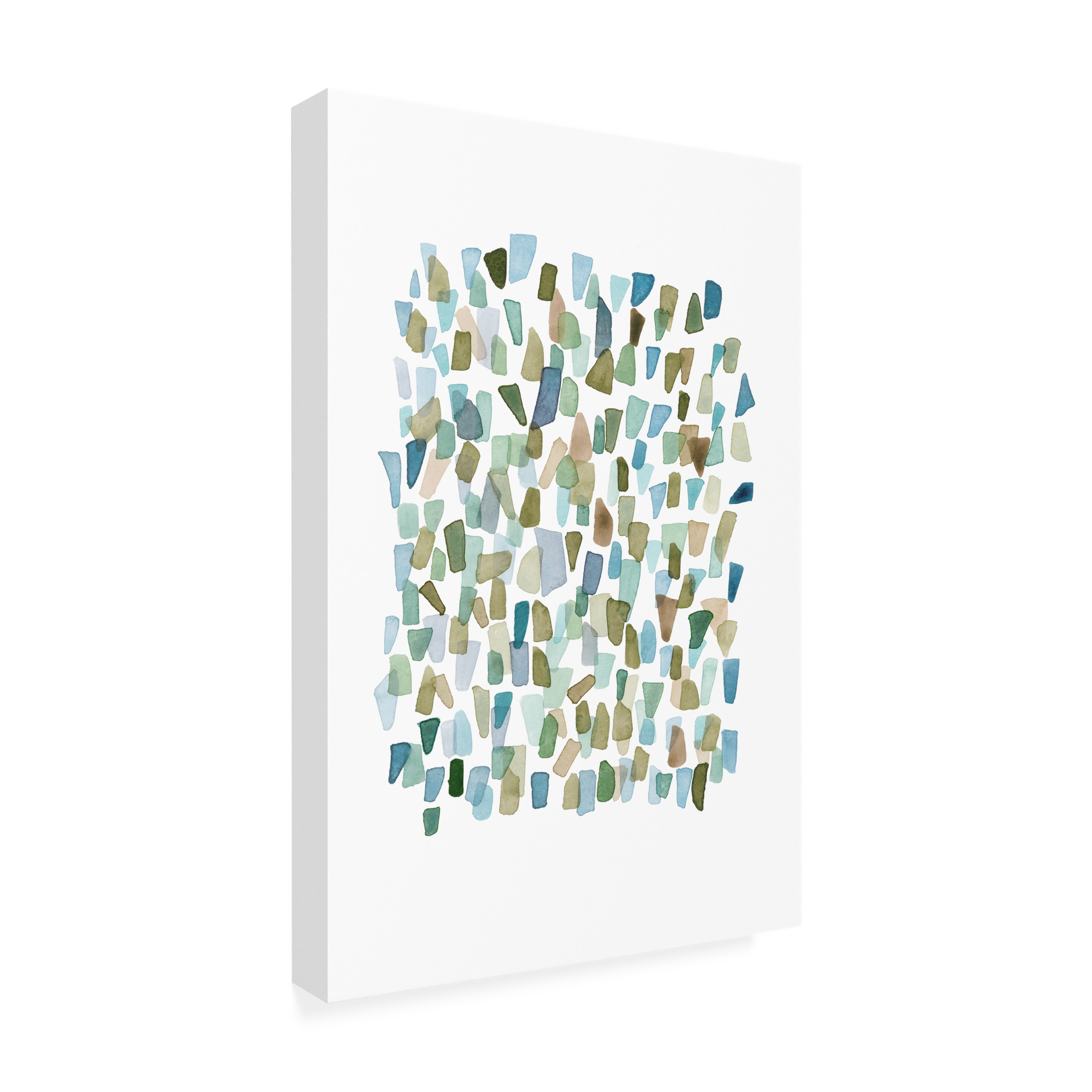 Louise van Terheijden 'Green Mossy Seaglass' Canvas Art