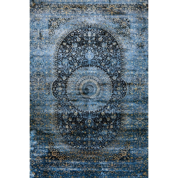 Navy Oriental Area Rugs for Living Room Washable Rugs Boho Moroccan Area Rug Soft Neutral Geometric Bohemian Carpet Distressed Indoor Rug for Bedroom Dining Room Office Foldable Nonslip Rug