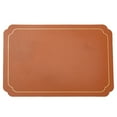 thumbnail image 2 of Tnobhg Rectangle Faux Leather Placemat Modern Waterproof Heat-Resistant Non-slip Heat Insulation Dishwasher Safe Dining Table Protection Decoration Pad Kitchen Supplies, 2 of 8