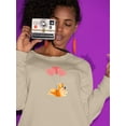 thumbnail image 2 of Happy Corgi W Heart Balloons Sweatshirt Women -Image by Shutterstock, Female Small, 2 of 4
