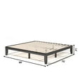 thumbnail image 2 of Costway King Size 14'' Wooden Bed Frame Mattress Platform Wood Slats Support  Espresso, 2 of 10