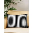 thumbnail image 2 of Waterproof Outdoor Throw Pillows with Inserts 12"x20", Black White Stripe Soft Decorative Pillowcases for Couch Bedroom, Modern Minimalist Geometric Striped Pillow Covers for Sofa Living Room, 2 of 8