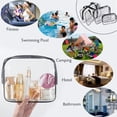 thumbnail image 4 of Minzimin Clear Makeup Bags, 6 Pcs Cosmetic Makeup Bags Set Clear PVC with Zipper Handle Portable Travel Luggage Pouch Airport Airline Vacation Organization, 4 of 9
