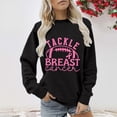 thumbnail image 2 of Holzkary Women's Football Game Day Sweatshirt Graphic Print Sunday Long Sleeve Crewneck Fall Pullover Graphic Print Oversized Crewneck Sweatshirts Long Sleeve Pullover for Gameday Hoodies Black M, 2 of 5
