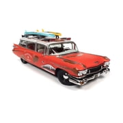 1959 Cadillac Eldorado Ambulance (Weathered), Red - Auto World AW312 - 1/18 Scale Diecast Car
