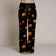 thumbnail image 4 of TTUHYWXI Womens Halloween Pajama Pants Cute Halloween Printed Wide Leg Pj Pants Loose Fit Sleepwear Baggy Drawstring Bottoms (Black, XL), 4 of 6