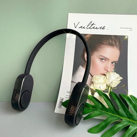 

Huilaibazo Creative Hanging Neck Fans Usb Fan Adjustable Wind Power Multi-Speed Portable