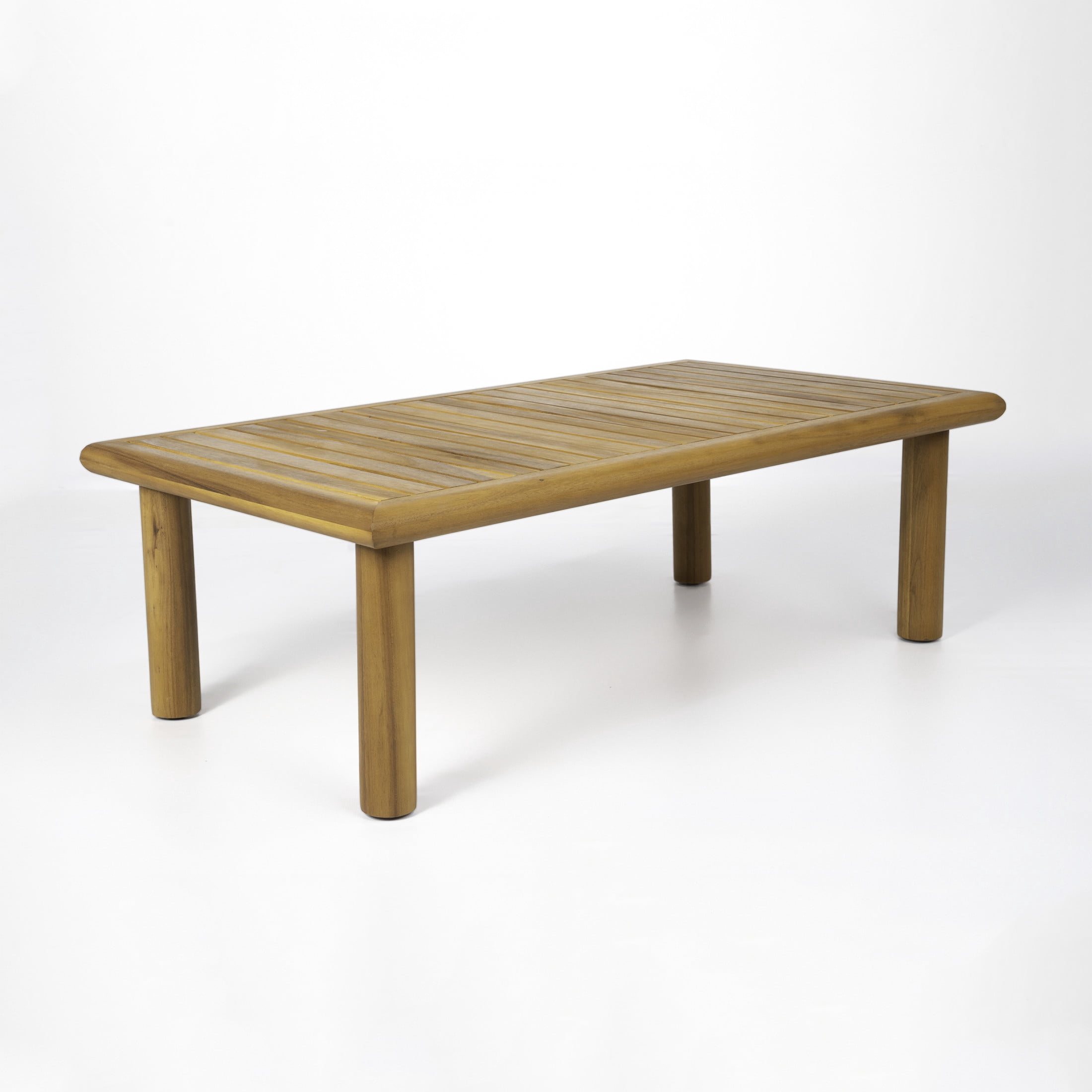 Christopher Knight Home 41.7" Outdoor Acacia Wood Coffee Table, Slatted Rectangular Patio Table, Teak
