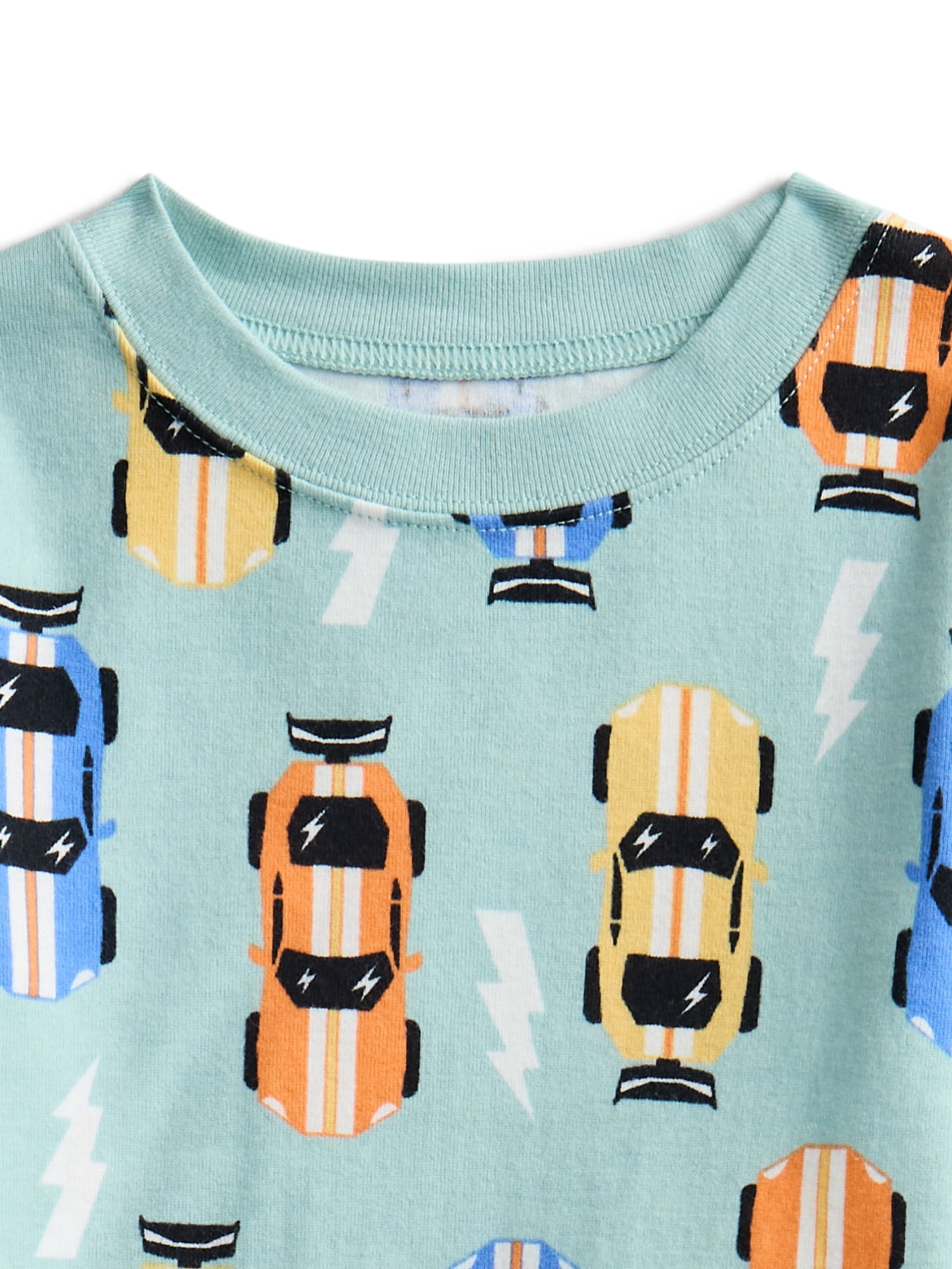 Wonder Nation Toddler Short-Sleeve Tee & Short Set Cotton Pajama Set, 2-Piece, Sizes 12M-5T