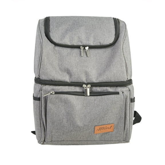 Journeyman 32 Can Insulated Cooler Backpack, Leak-proof, Water-Resistant with Shoulder Straps, Grey