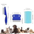 thumbnail image 2 of Juego de 6 peines antipulgas para gatos y perros, peines para piojos, kit de aseo, peine de dientes finos para eliminar pelo, marcas de lágrimas y garrapatas., 2 of 5