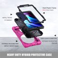thumbnail image 2 of XYX Case for Samsung Galaxy Tab Active3 8.0 inch SM-T575 with 360 Degree Rotating, Hand Strap, Shoulder Strap, Rose, 2 of 7