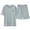 Green A, variant on 2 Piece Pajamas Set for Men Soft Cotton Breathable Comfortable Summer Pjs Shorts Sleepwear Homewear Suits
