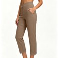 thumbnail image 4 of SwiftWear Golf Pants Women Stretch Cropped Straight Leg Work Trousers with Pockets Casual Outdoor Walking Pants, 4 of 6