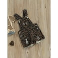 thumbnail image 3 of Bagilaanoe Toddler Baby Girl Summer Short Jumpsuit Sleeveless Solid Color/Leopard Print Print Suspender Overalls 1T 2T 3T 4T 5T 6T Kids Short Pants Summer Outfits, 3 of 8