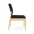thumbnail image 2 of Pemberly Row Waiting Reception Armless Guest Chair Wood Frame in Black, 2 of 5