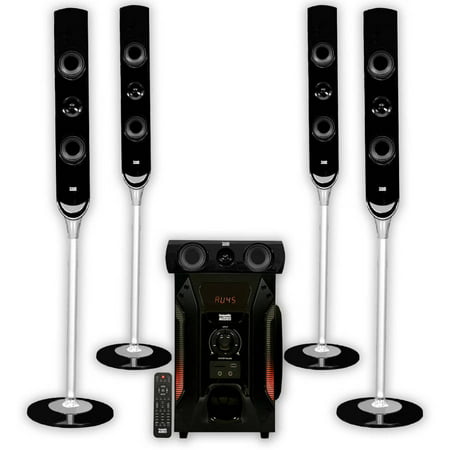 Acoustic Audio AAT1000 Tower 5.1 Home Theater Speaker System with 8