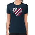 thumbnail image 4 of Women's G-III 4Her by Carl Banks  Navy Minnesota Twins Super-Slim Fit Lightweight Heart Graphic T-Shirt, 4 of 5
