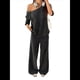 thumbnail image 2 of Conjunto de Dos Piezas para Mujer, Ideal para Viajes, Vacaciones, Cómodo, de Pierna , para el Aeropuerto Negro L, 2 of 9