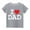 Gray, variant on Odeerbi 3-10Y Kids Boys Girls Father's Day Cotton T-shirt Toddler Fashion Cute Solid Color Round Neck Heart Print Short Sleeve Top Baby Clothes Black