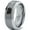 Grey Bevel Tungsten, variant on Tungsten Iowa Hawkeye State Band Ring 8mm Men Women Comfort Fit Gray Flat Cut Brushed Polished