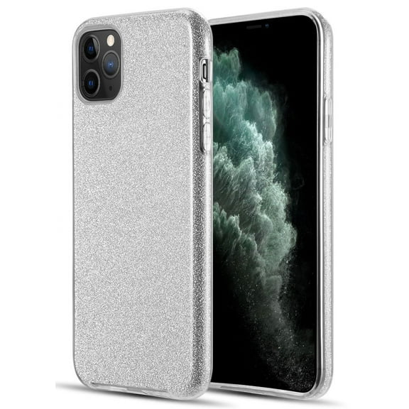 Case for iPhone 11 Pro Max, Nakedcellphone [Sparkling Glitter Dazzle] Clear Hybrid Bling Skin Cover for Apple iPhone 11 Pro Max (2019, 6.5" Model)