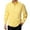 Yellow, variant on Mens Pique Shirts Tops Pure Color Long Sleeve Button Down Lapel Mens Formal Shirts,Yellow,2XL