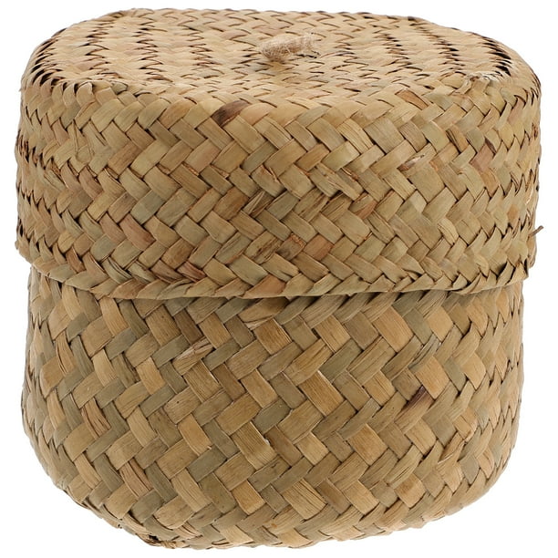 EeaseMX Canasta tejida hecha a mano Canasta de flores decorativa Canasta de almacenamiento multipropósito