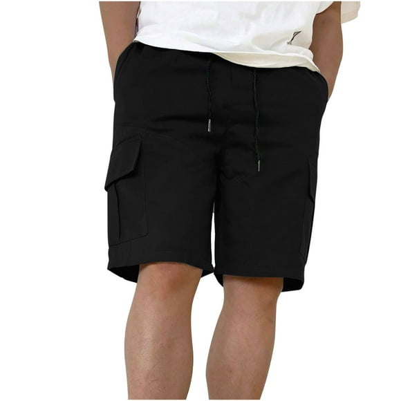 TopLLC Mens Shorts, Mens Pants Shorts Men's Casual Solid Color Casual Drawstring Pockets Elastic Sports Shorts