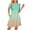 Light Blue, variant on Summer Dresses for Women 2025, Fashion Women's Printing Sexy Square Neck Short Sleeve Pockets Dresses Casual Comfortable All Occasio(Blue,S)