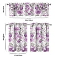 thumbnail image 6 of Pioneer Kitchen Curtains and Valance Set 36 Inch Tier Purple Floral Wildflower Farmhouse 3 Pieces Set Dining Room Small Curtain Drapes Cafe Curtains Valance for Home Decor Rod Pocket, 6 of 6