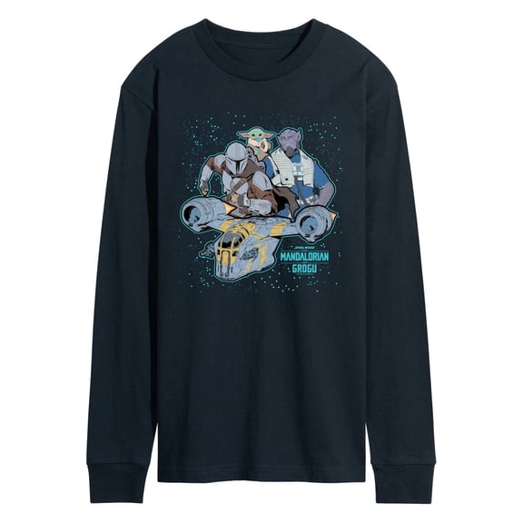 The Mandalorian And Grogu - Collage - Men's Long Sleeve Graphic T-Shirt