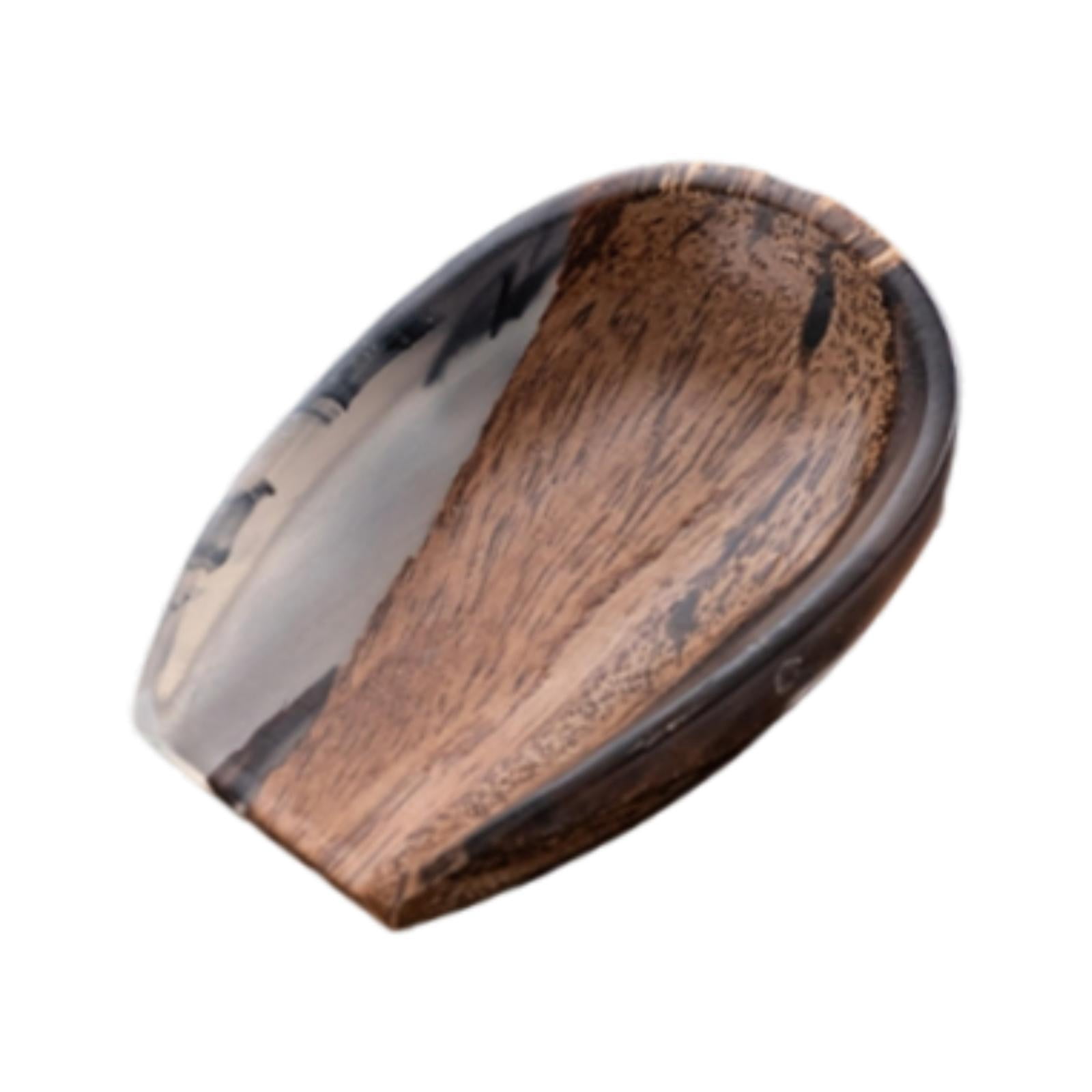CarpNettore Coffee Bean Cup Cha He Tray Wood Resin Coffee Accessory Measuring Tray Weighing Color A