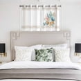 thumbnail image 3 of Coastal Starfish Kitchen Curtains Window Panels, Nautical Shells Coral Eucalyptus Stripes Insulated Window Treatment Curtain, Grommet Curtains for Bedroom/Living Room/Bathroom, 2 Piece 42"Wx45"L, 3 of 8