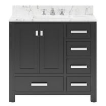 Water Creation Madison 36" Wood Single Bathroom Vanity in Espresso/Chrome
