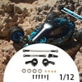 thumbnail image 6 of guohui Metal Steering Servo Link Linkages DIY RC Car Steering Set for D90 MN82 1:12 Black, 6 of 9