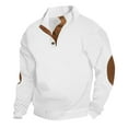 thumbnail image 1 of Birdeem Men Button Style Solid Color Stand Collar Long Sleeves Small Squares Sweater, 1 of 7