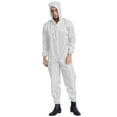 thumbnail image 2 of TiaoBug Men's Anti-static Coverall Suit with Zip Front Opening Reusable Workwear Full Body Suits White XXL, 2 of 8