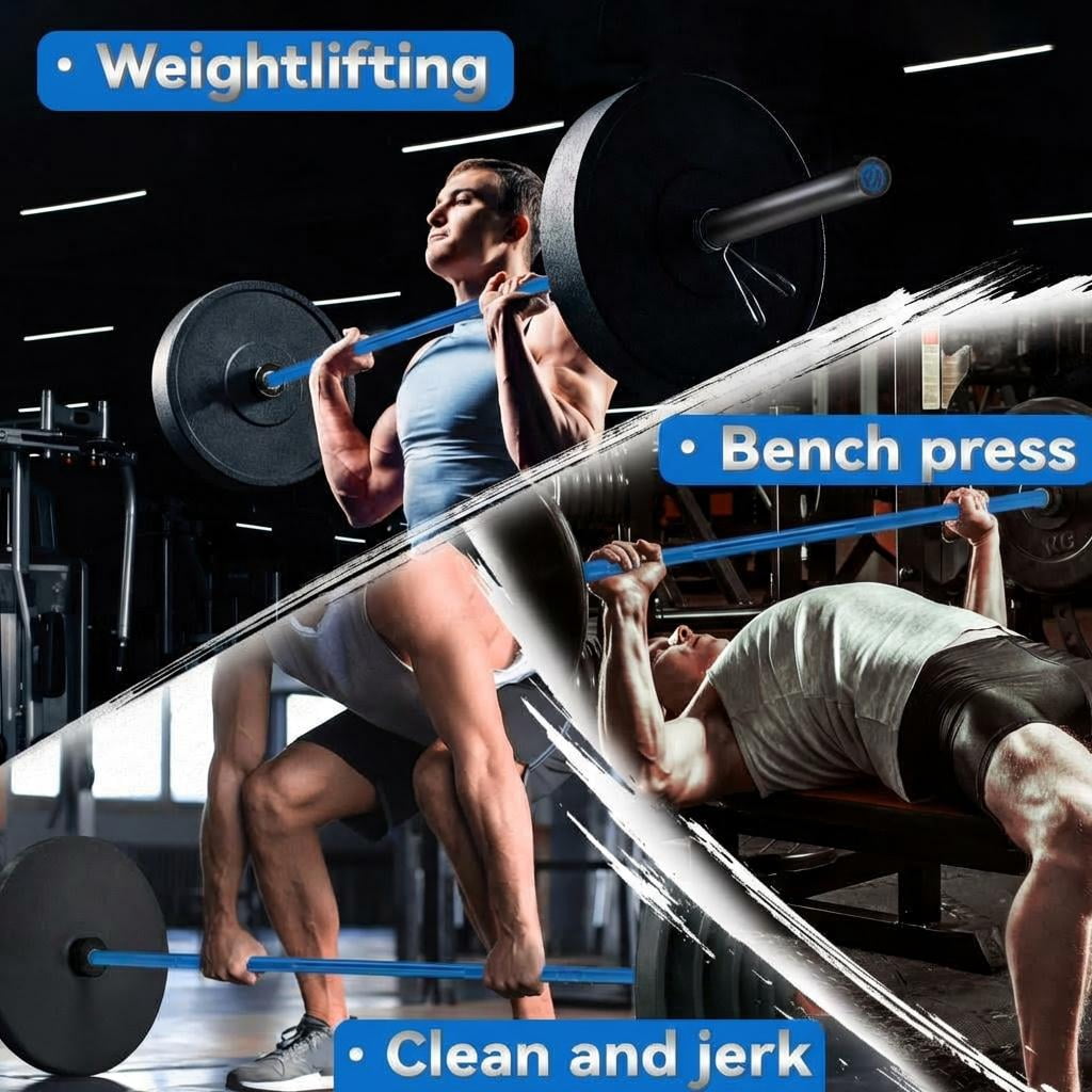7FT Barbell Bar for Weightlifting & Power Lifting, Strength Training Bar Fits 2" Plates, 700lbs/1500lbs/500lbs Capacity, Bar for Home Gym, Squats, Curls, Snatch Clean Jerk