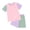 Pink Kids Summer, variant on Little Girl Outfits Toddler Girl's 2 Piece Summer Outfits Short Sleeve Tee Tops and Floral Print Shorts Set