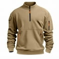 thumbnail image 3 of fatyb Men's Quarter Zip Sweatshirts Stand Collar Pullover with Pockets Long Sleeve Workout Sweat Shirts, 3 of 4